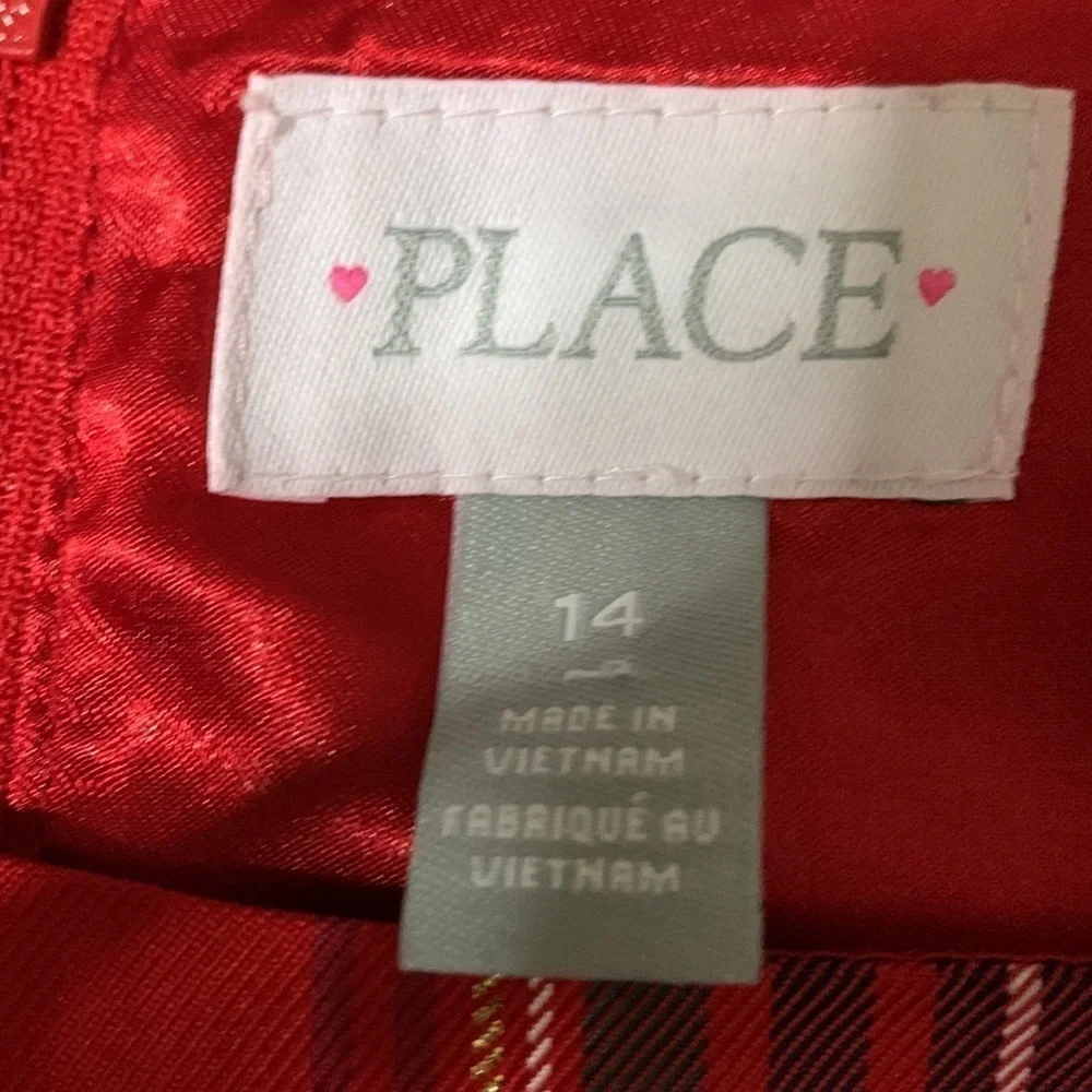 The Childrens Dress New With Tags Classic Red Plaid Dress Girls Size 14